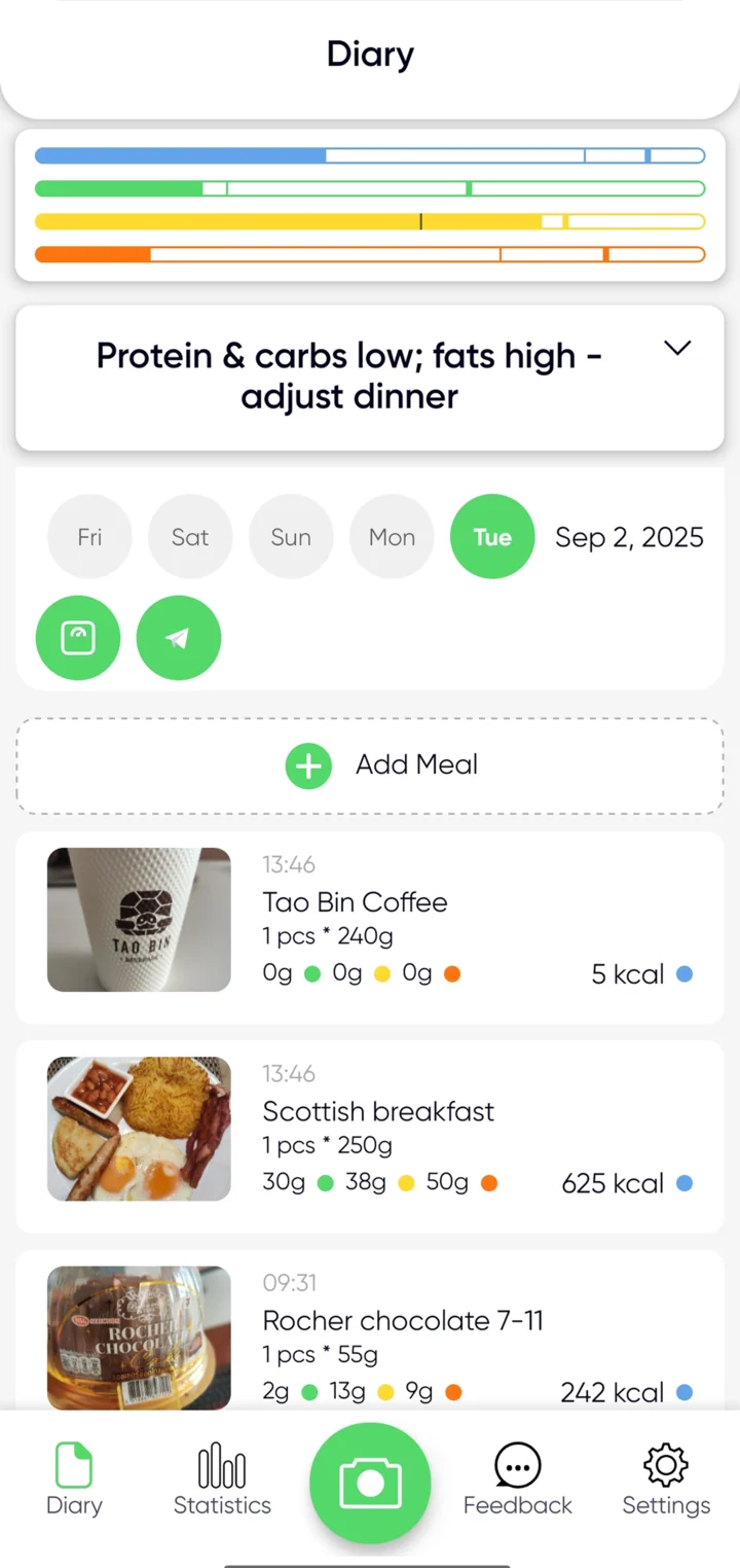 MealUp App - Track your nutrition with AI